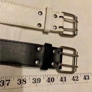 2 leather belts